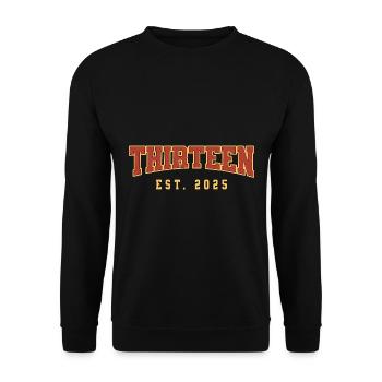Thirteen Est. 2025 PNG 13th Birthday Party - Unisex Sweatshirt - black - Front - Alina (178cm) & Michal (187cm)