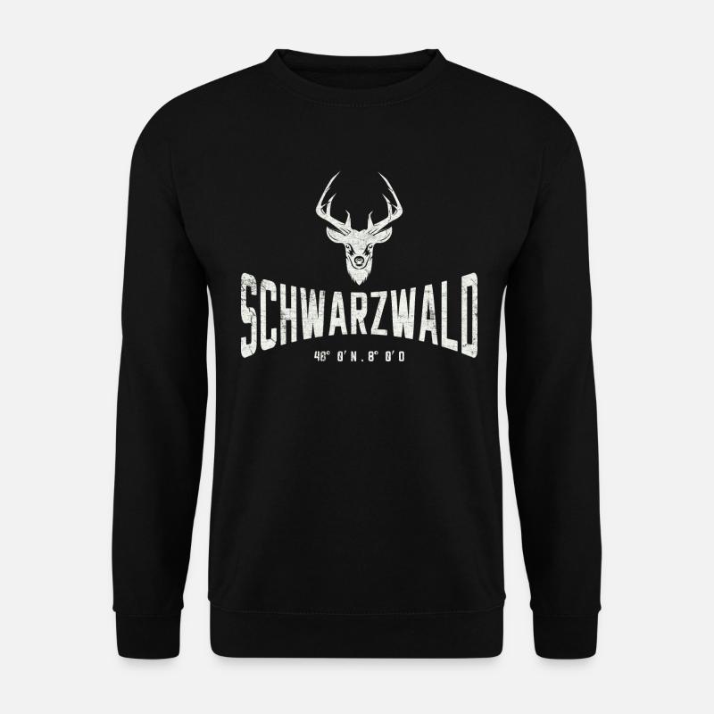 SCHWARZWALD 48° 0′ N , 8° 0′ O - Unisex Pullover - Schwarz
