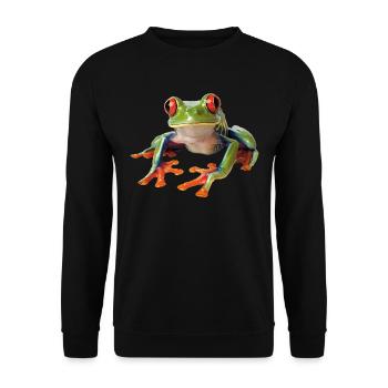 Frog - Unisex Sweatshirt - black - Front - Alina (178cm) & Michal (187cm)