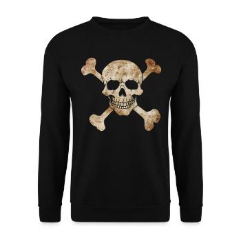 Pirate Flag - Unisex Sweatshirt - black - Front - Alina (178cm) & Michal (187cm)
