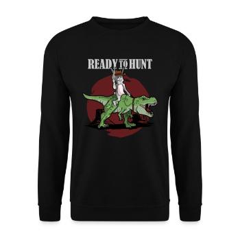 Ready to Hunt some Eastereggs! - Unisex Sweatshirt - black - Front - Alina (178cm) & Michal (187cm)