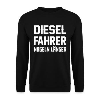 DIESEL NAGEL - Unisex Pullover - Schwarz - Vorne - Alina (178cm) & Michal (187cm)