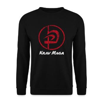 Krav Maga Military Defense Army Gym - Unisex Sweatshirt - black - Front - Alina (178cm) & Michal (187cm)
