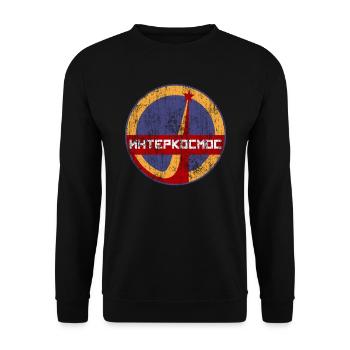 Interkosmos Logo Russie Armée des astronautes Armée - Sweat-shirt Unisexe - noir - Devant - Alina (178cm) & Michal (187cm)