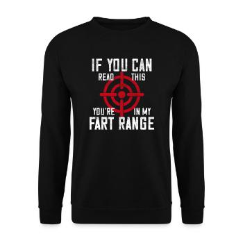 Pet Range Spiritosa Pernacchia Drôle de blague - Sweat-shirt Unisexe - noir - Devant - Alina (178cm) & Michal (187cm)