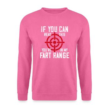 Pet Range Spiritosa Pernacchia Drôle de blague - Sweat-shirt Unisexe - rose - Devant