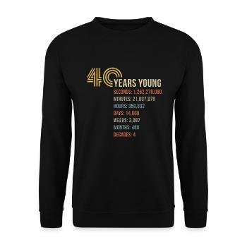 40. Geburtstag 1978 Geschenk Geburtstagsgeschenk - Unisex Pullover - Schwarz - Vorne - Alina (178cm) & Michal (187cm)