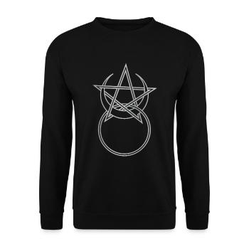 Symbole de dieu païen païen avec un pentagramme - Sweat-shirt Unisexe - noir - Devant - Alina (178cm) & Michal (187cm)