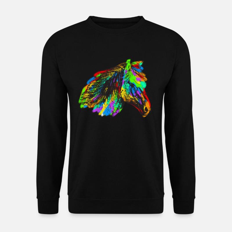 Buntes Pferd - Unisex Pullover - Schwarz
