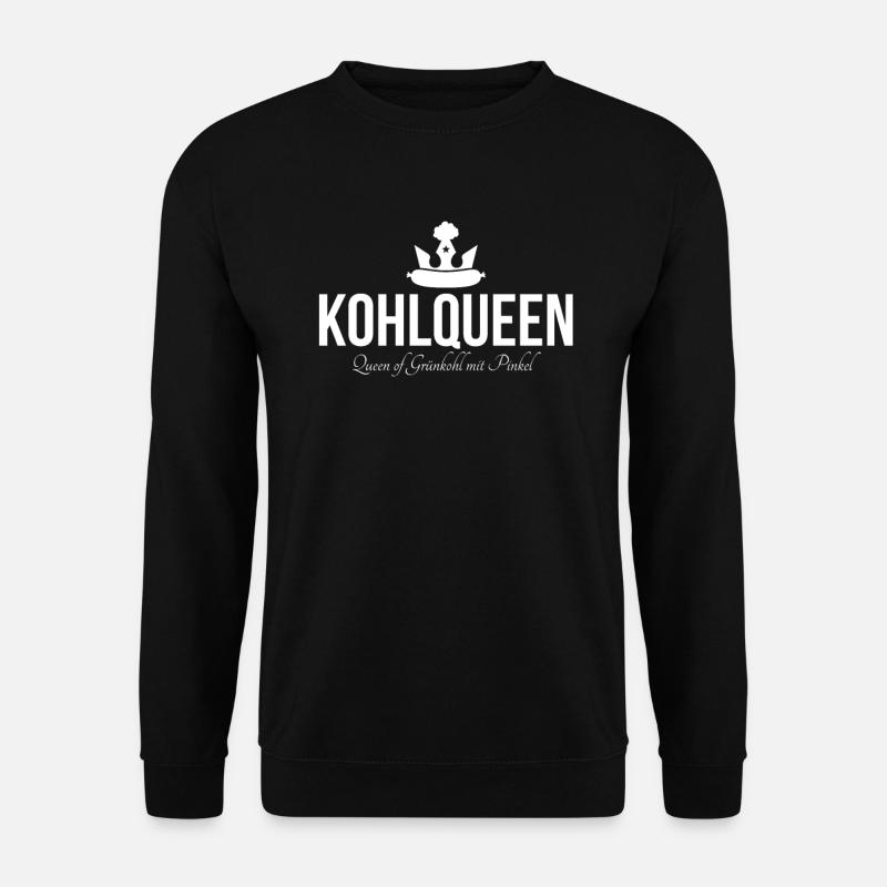 Kohl Grünkohl Kohlqueen Queen Of Grünkohl Pinkel - Unisex Pullover - Schwarz
