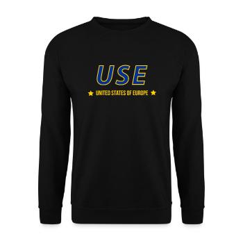 USE United States of Europe USE EU EUdSSR - Unisex Sweatshirt - black - Front - Alina (178cm) & Michal (187cm)