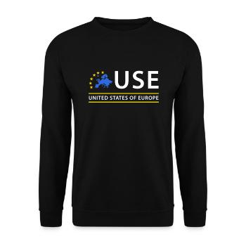 United States of Europe United States of EU - Unisex Sweatshirt - black - Front - Alina (178cm) & Michal (187cm)
