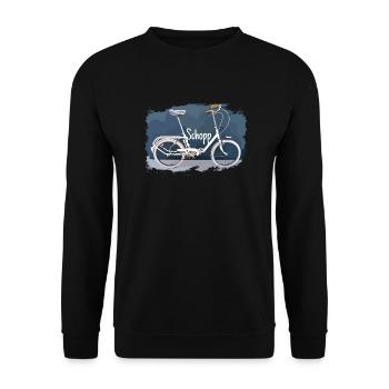 Klapprad Schopp das T-Shirt für Klapprad Fans - Unisex Pullover - Schwarz - Vorne - Alina (178cm) & Michal (187cm)