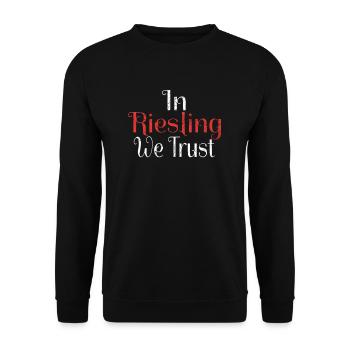 EN RIESLING NOUS FAISONS CONFIANCE - Sweat-shirt Unisexe - noir - Devant - Alina (178cm) & Michal (187cm)