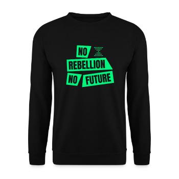 Klima Extinction Protest No Rebellion No Future XR - Unisex Pullover - Schwarz - Vorne - Alina (178cm) & Michal (187cm)
