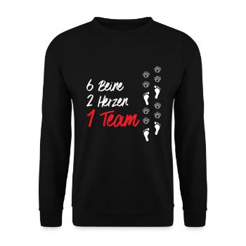 Canicross Dog Sport Jogging Dog Owner Gift - Unisex Sweatshirt - black - Front - Alina (178cm) & Michal (187cm)