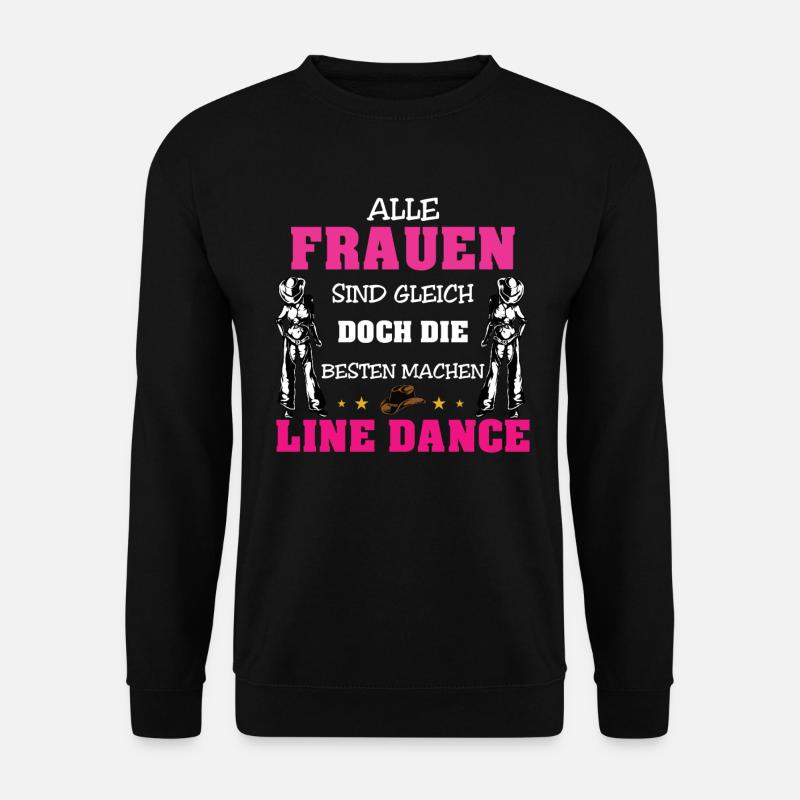 Line Dance Linedance Country Tanz Frau Geschenk - Unisex Pullover - Schwarz