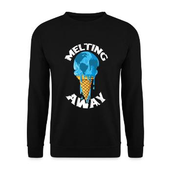 Unsere Welt schmilzt dahin - Unisex Pullover - Schwarz - Vorne - Alina (178cm) & Michal (187cm)