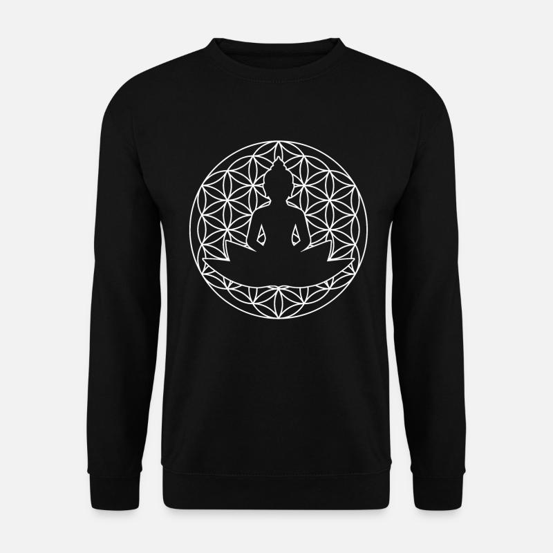 Fleurs de Bouddha de la vie - Sweat-shirt Unisexe - noir