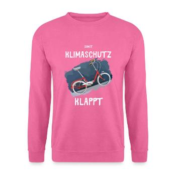 Damit Klimaschutz klappt mit dem Klapprad 20 Zoll. - Unisex Pullover - Pink - Vorne