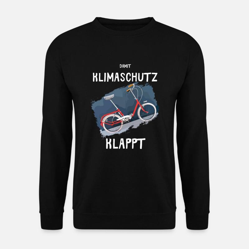 Damit Klimaschutz klappt mit dem Klapprad 20 Zoll. - Unisex Pullover - Schwarz