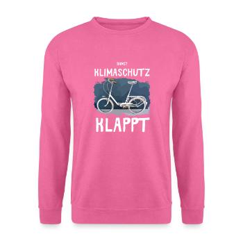 Klapprad 20 Zoll damit Klimaschutz klappt. - Unisex Pullover - Pink - Vorne