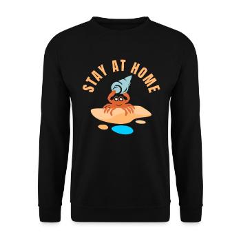 Stay At Home world champion crab hermit hermit - Unisex Sweatshirt - black - Front - Alina (178cm) & Michal (187cm)