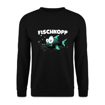 Angler Fische Fisch Norddeutsch Bremen - Unisex Pullover - Schwarz - Vorne - Alina (178cm) & Michal (187cm)