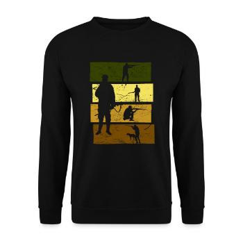chasseur - Sweat-shirt Unisexe - noir - Devant - Alina (178cm) & Michal (187cm)
