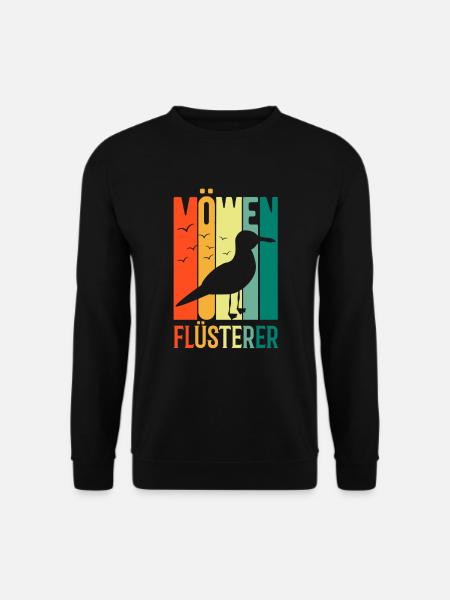 Möwe Möwen Nordsee Ostsee Geschenk - Unisex Pullover - Schwarz