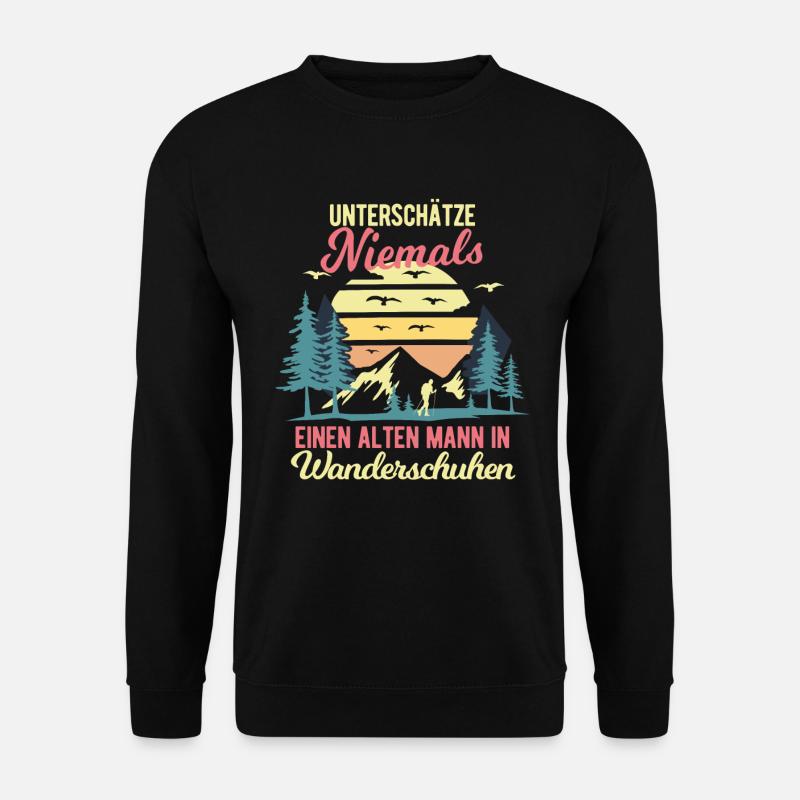 Wandern Wander Wanderer Wanderung Männer - Unisex Pullover - Schwarz