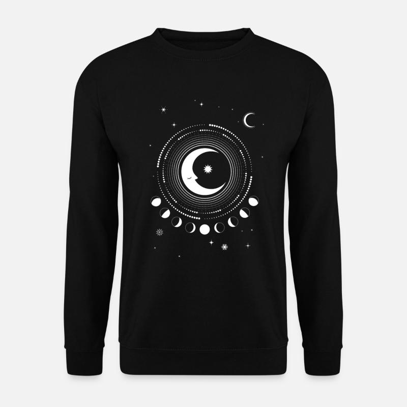 Halbmond Universum Wicca Hexe - Unisex Pullover - Schwarz