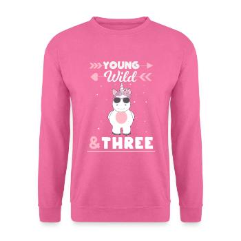 3rd birthday 3 years unicorn - Unisex Sweatshirt - pink - Front