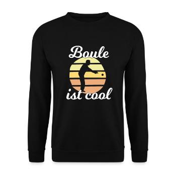 Boule Petanque Vintage - Unisex Pullover - Schwarz - Vorne - Alina (178cm) & Michal (187cm)