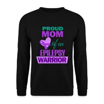 Epilepsie, Epilepsie Bewusstsein, violett - Unisex Pullover - Schwarz - Vorne - Alina (178cm) & Michal (187cm)