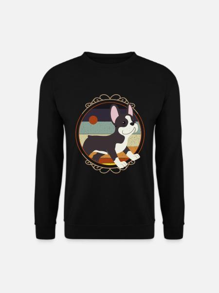 Boston Terrier, Boston Terrier Tierfreunde, Boston - Unisex Pullover - Schwarz
