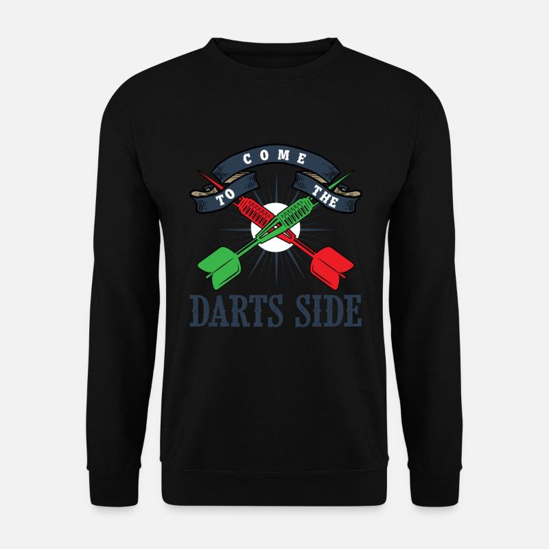 Darts, Darts Dartspieler, Darts Werfen - Unisex Pullover - Schwarz