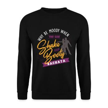 Bachata, bachata music, tango - Unisex Sweatshirt - black - Front - Alina (178cm) & Michal (187cm)