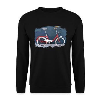Klapprad rot - Das Kultrad ohne Gelenk - Unisex Pullover - Schwarz - Vorne - Alina (178cm) & Michal (187cm)