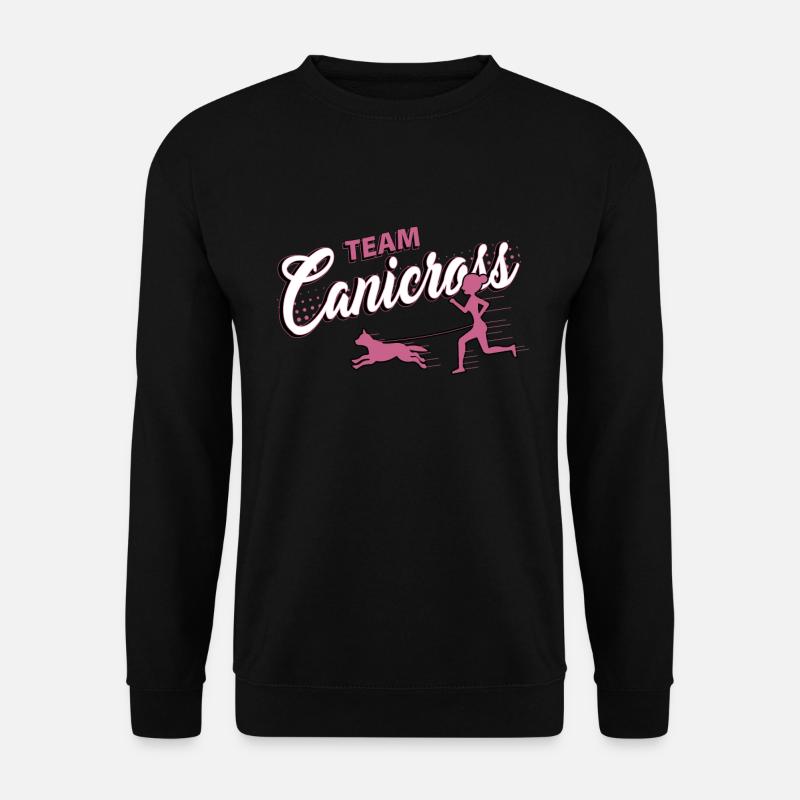 canicross, canicross Hund, läuft - Unisex Pullover - Schwarz