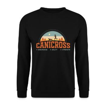 canicross, chemin de canicross, chiens - Sweat-shirt Unisexe - noir - Devant - Alina (178cm) & Michal (187cm)