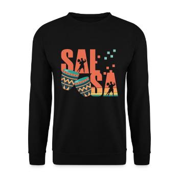 Salsa, Salsa tanzen, dance - Unisex Sweatshirt - black - Front - Alina (178cm) & Michal (187cm)