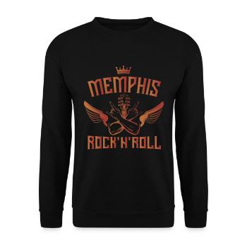Music from memphis, music from memphis tennessee, - Unisex Sweatshirt - black - Front - Alina (178cm) & Michal (187cm)