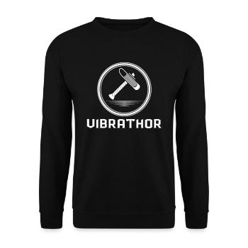 Vibrathor - Sex Erotisme Gode Vibro - Sweat-shirt Unisexe - noir - Devant - Alina (178cm) & Michal (187cm)