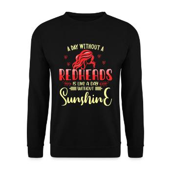 Rousses, rousses 2% licornes, rousses - Sweat-shirt Unisexe - noir - Devant - Alina (178cm) & Michal (187cm)