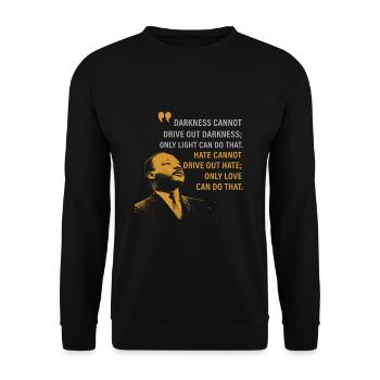 luther, luther blk, I have a dream - Unisex Pullover - Schwarz - Vorne - Alina (178cm) & Michal (187cm)