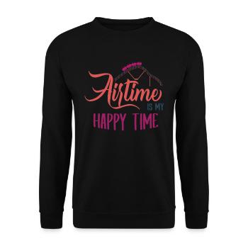 Roller coaster, roller coaster turbulence, ekg - Unisex Sweatshirt - black - Front - Alina (178cm) & Michal (187cm)