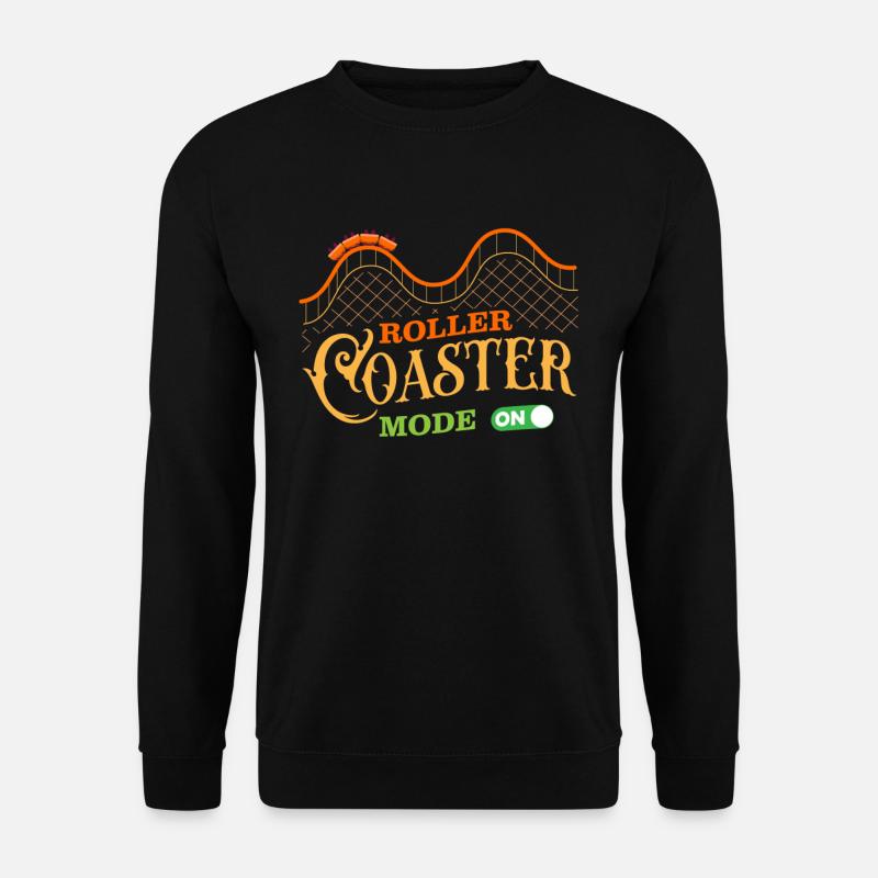 Achterbahn, Achterbahn roller coaster, Looping - Unisex Pullover - Schwarz