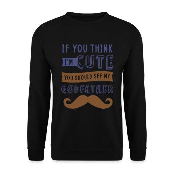 Pate, Pate Onkel, Geburtstag - Unisex Pullover - Schwarz - Vorne - Alina (178cm) & Michal (187cm)