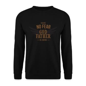 Taufpatin, Taufpatin Geburtstag, Geschlecht - Unisex Pullover - Schwarz - Vorne - Alina (178cm) & Michal (187cm)